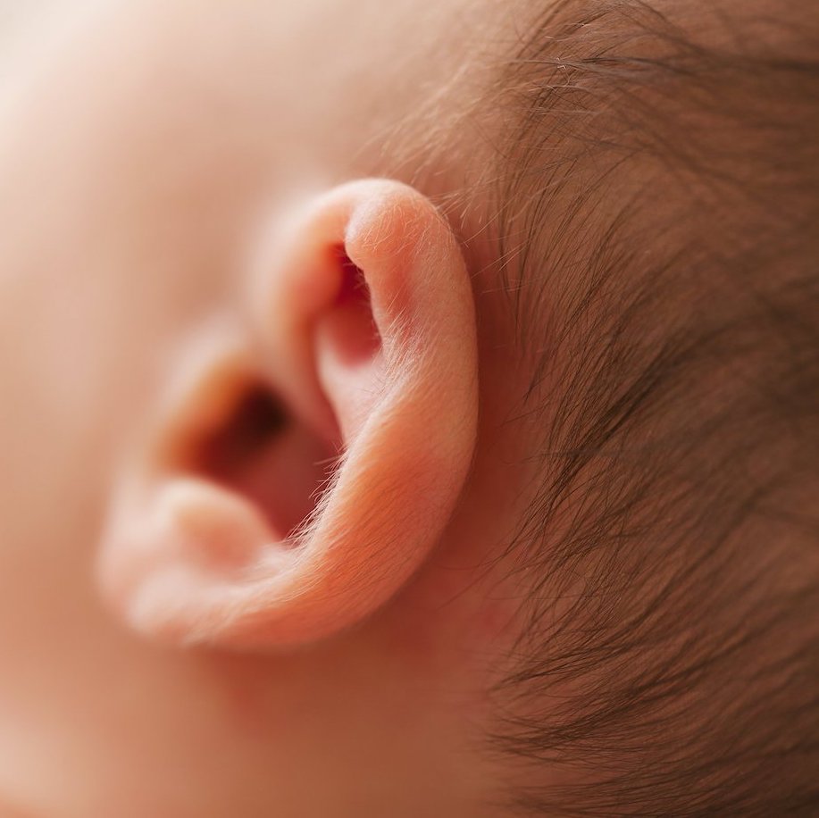 baby ear close-up, soft skin, natural skincare The Herbal Gardener