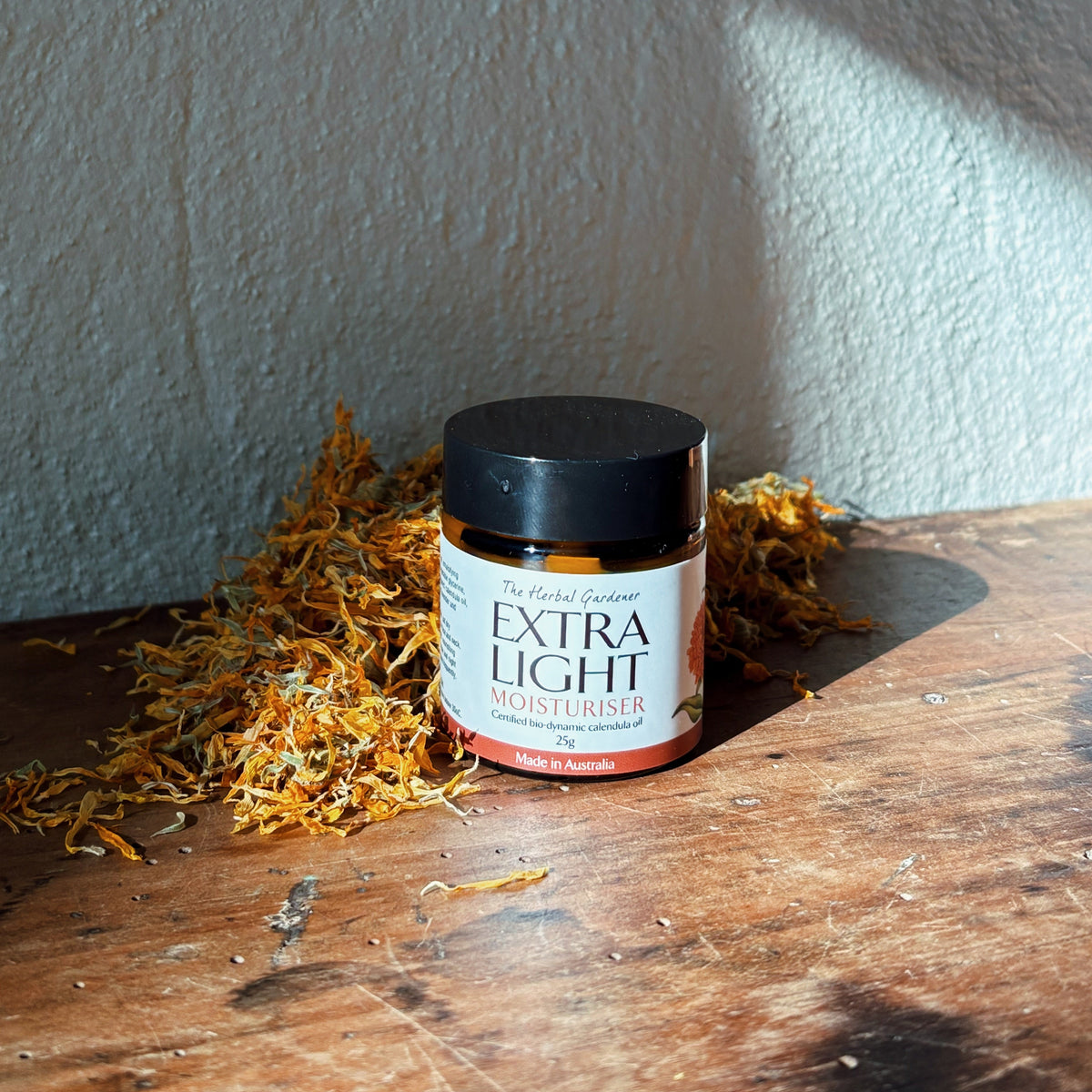 Extra Light Calendula Facial Moisturiser 25gr dried calendula The Herbal Gardener