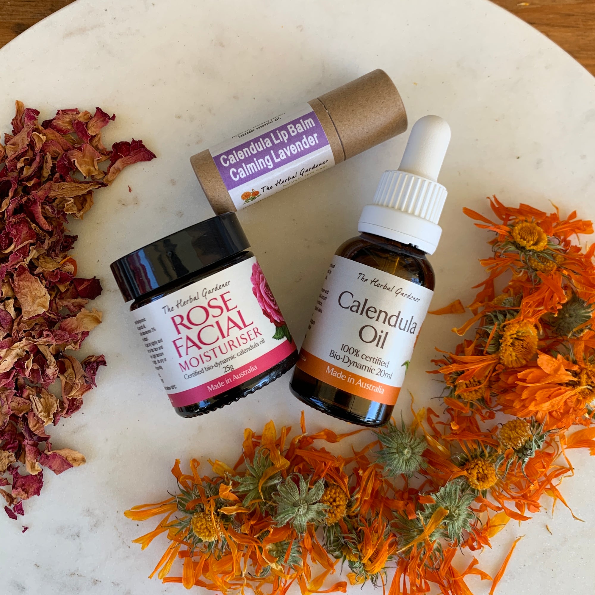 Calendula with Rose Moisturiser Set