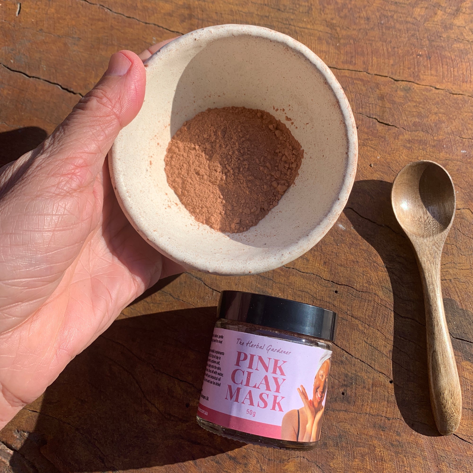 Pink Clay Mask with limited edition pottery bowl