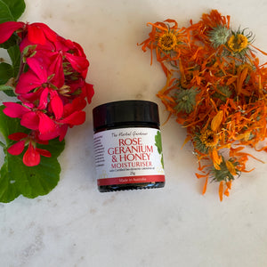 Rose Geranium & Honey Calendula Facial Moisturiser 25gr The Herbal Gardener