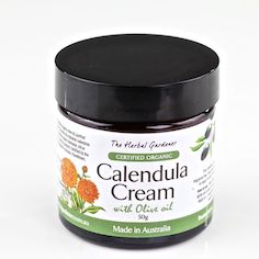 Certified organic Australian calendula cream, pure, natural, essential oil free, all natural ingredients, rich moisturiser, baby cream, nappy cream, soothing for even the most delicate or sensitive skin.