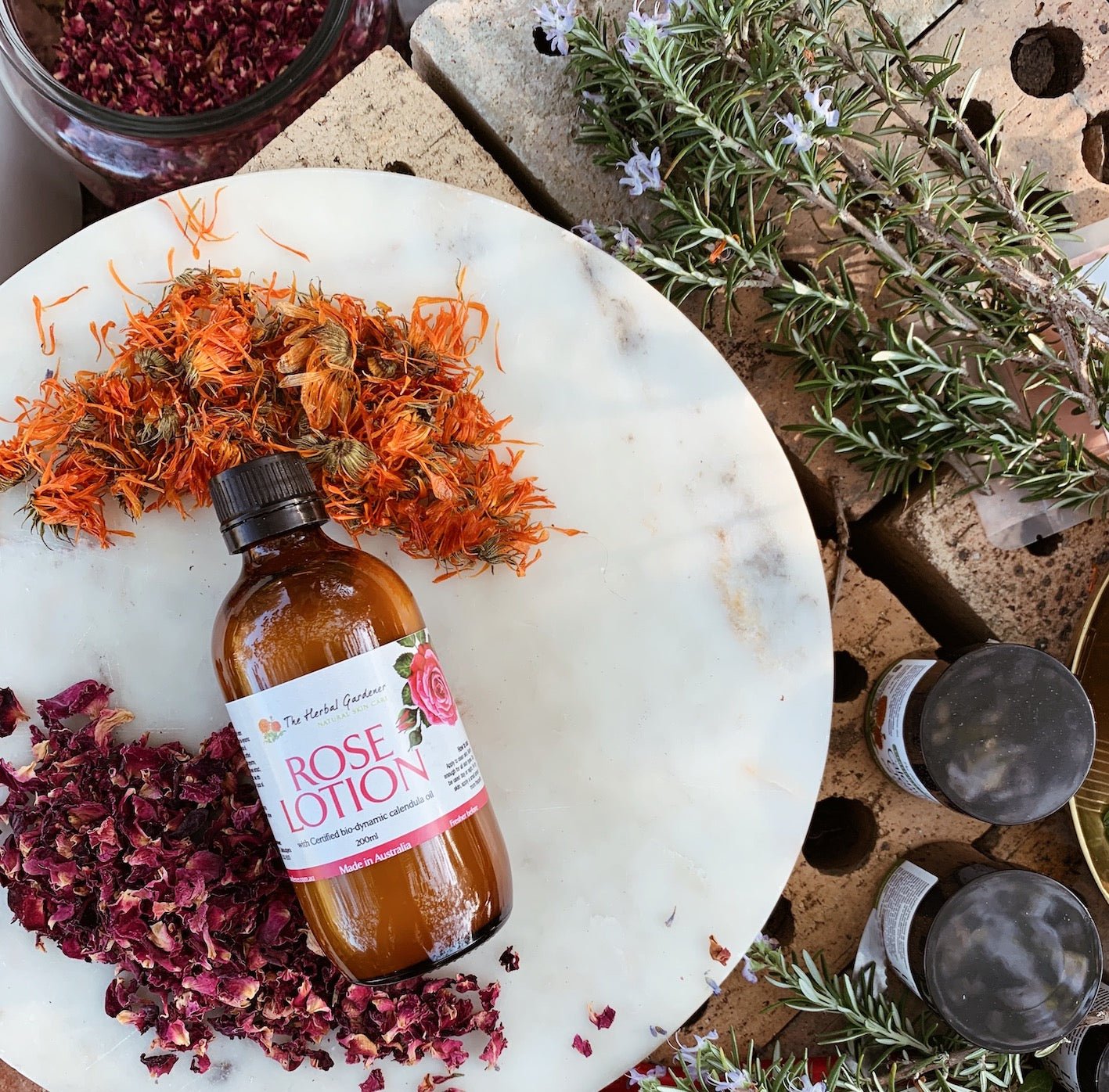 Rose and Calendula LotionThe Herbal Gardener